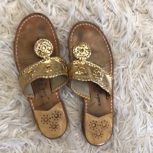 Gold Jack Roger Sandals